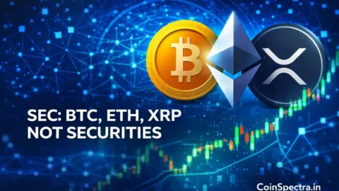 SEC crypto classification ruling Bitcoin Ethereum XRP digital commodities chart showing market structure shift and regulatory clarity